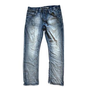 Mens i Jeans by Buffalo Spencer Slim Acid Rinse Pull-On Jeans - Sz 36 x 32